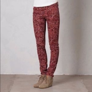 Prana Kara Corduroy Paisley Jean - Size 6 *Fits like a 4*